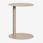Sklum ? table d'appoint ronde �40 cm en acier inoxydable ? design industriel chic ? base avec patins ...