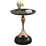 Sinbinta - table d'appoint ronde, canap table  th avec base ronde pour salon chambre vasagle, moderne, ...