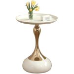 Sinbinta - table d'appoint ronde, canap table  th avec base ronde pour salon chambre vasagle, moderne, ...