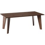 Table aris 138 x 80 cm pour cuisine, salon, salle � manger, ch�ne chocolat
