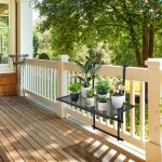 Maisonchic - table de balcon suspendue table de jardin rabattable hauteur r�glable sur 5 niveaux anti ...