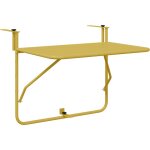 Vidaxl - table suspendue de balcon doré 60 x 39 x 65 cm acier Vidaxl - table suspendue de balcon doré 60 x 39 x 65 cm acier