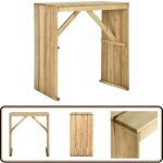 Vidaxl - table de bar 100x60x110 cm bois de pin imprgn - table de jardin - table de bar - mobilier ...