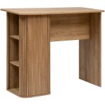 Table de bar en bois mdf coloris naturel - longueur 120 x profondeur 60 x hauteur 102 cm Table de bar en bois mdf coloris naturel - longueur 120 x profondeur 60 x hauteur 102 cm
