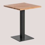 Table de bar carre en bois d'acacia ristretto sklum &x2194&xfe0e 60 cm