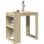 Table de bar chne 102x70x103, 5 cm bois d'ingnierie