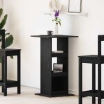 Table de bar ch�ne noir 60 x 60 x 100 cm bois d'ing�nierie vidaxl