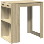 Table de bar chne sonoma 102x70x103, 5 cm bois d'ingnierie vidaxl