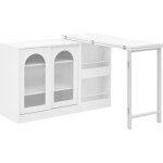 Table de bar - table de cuisine - pivotante � 360�(121. 5x40x76. 7cm) - blanc - mdf