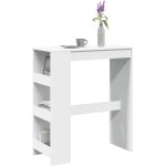 Table de bar et �tag�res blanc 90x40x103, 5 cm bois d'ing�nierie - vidaxl