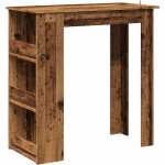 Table de bar et �tag�re de rangement vieux bois 102x50x103, 5 cm vidaxl