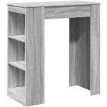 Table de bar avec �tag�res sonoma gris bois d'ing�nierie vidaxl