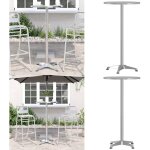 Table de bar d'extérieur réglable en hauteur aluminium - table de jardin - table de bar - mobilier de ... Table de bar d'extérieur réglable en hauteur aluminium - table de jardin - table de bar - mobilier de ...
