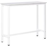 Table de bar table haute de cuisine mange - debout 120 x 40 x 100 cm ch�ssis pi�tement acier, plateau ...