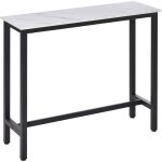 Table de bar table haute de cuisine mange - debout - dim. 120l x 40l x 100h cm - ch�ssis pi�tement acier, ...