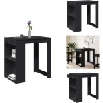 Table de bar noir 102x70x103, 5 cm bois d'ingnierie - table de bar - tables de bar - table de pub - ...