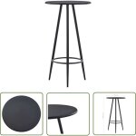 Table de bar noir 60x107, 5 cm mdf - table de bar - table bistro - table haute - meuble moderne - table ... Table de bar noir 60x107, 5 cm mdf - table de bar - table bistro - table haute - meuble moderne - table ...