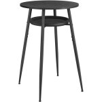 Table de bar avec rangement, table haute ronde, pu avec coutures, style moderne mi - siècle, bar, cuisine, ... Table de bar avec rangement, table haute ronde, pu avec coutures, style moderne mi - siècle, bar, cuisine, ...