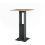 Table de bar repose, ch�ne dor� / anthracite, 65x65cm, vicco