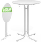 Table de bar ronde 70 ou 80 cm pliable haute de 110 cm plateau de table en mdf mange debout table d'appoint ...