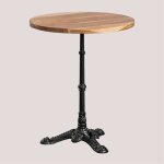 Table de bar ronde en bois d'acacia azteca sklum �60 cm