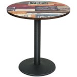 Table de bar ronde table haute cuisine mange - debout avec plateau en bois mdf table ronde pour bistro ... Table de bar ronde table haute cuisine mange - debout avec plateau en bois mdf table ronde pour bistro ...