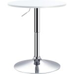Table de bar ronde mange - debout table de bistro hauteur r�glable 69 - 93 cm et plateau pivotant, base ...