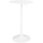 Table de bar ronde seti, table de bistrot, table pour manger debout, hauteur r�glable, base blanche, ...