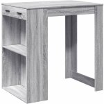 Table de bar sonoma gris 102x70x103, 5 cm bois d'ingnierie vidaxl
