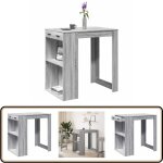 Table de bar sonoma gris 102x70x103, 5 cm bois d'ingnierie - vidaxl