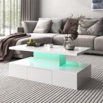 Fortuna lai - table bass avec tiroirs, laque brillante, table avec deux niveaux de rangement, lumière ... Fortuna lai - table bass avec tiroirs, laque brillante, table avec deux niveaux de rangement, lumière ...