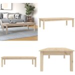 Table basse 110x50x30 cm bois massif de pin - table basse - meuble tv - table d'appoint - table ronde ...
