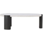 Venture home - table basse ovale en bois 125x70. 5cm - beige - kres
