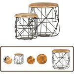 Tables basses 2 pcs bois solide de manguier - table basse - meubles de salon - table basse design - table ... Tables basses 2 pcs bois solide de manguier - table basse - meubles de salon - table basse design - table ...