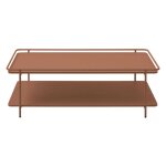 Table basse 2 plateaux en m�tal - terracotta - saranda