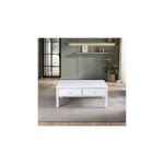 M&s - table basse 2 tiroirs 110x70x47 cm en pin blanc - chilom M&s - table basse 2 tiroirs 110x70x47 cm en pin blanc - chilom