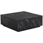 Pascal morabito - table basse avec 2 tiroirs en mdf - effet marbre noir - antrim de Pascal morabito - table basse avec 2 tiroirs en mdf - effet marbre noir - antrim de
