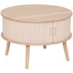 Atmosphera - table basse à 2 portes 'nyos' - beige - d 60 x 40, 7 cm - livraison gratuite Atmosphera - table basse à 2 portes 'nyos' - beige - d 60 x 40, 7 cm - livraison gratuite