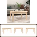 Table basse 55x55x30 cm bois massif de pin - table basse - meuble tv - table d'appoint - table ronde ...