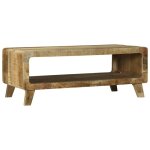 Table basse marron 90 x 50 x 35 cm bois de manguier brut massif vidaxl Table basse marron 90 x 50 x 35 cm bois de manguier brut massif vidaxl