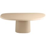 Table basse en aluminium 89x59cm - beige - lecce