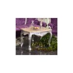Table basse baroque argente 62x94x59