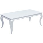 Table basse baroque chrome 120x60x45 cm