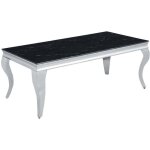 Table basse baroque chrome 120x60x45 cm