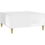 Jinlefu - table basse blanc 80x80x36, 5 cm bois d'ingnierie vidaxl