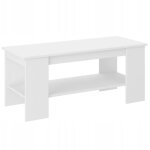 Table basse blanche pour salon 45 x 120 x 50 cm - format a4 moderne