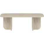 Table basse en bois  becaj  - 120 x 60 x 41 cm - travertin