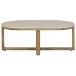 Table basse en bois de manguier et marbre emyr