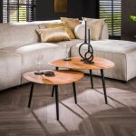 Pier import - table basse en bois massif forme triangle (lot de 2) melbourne Pier import - table basse en bois massif forme triangle (lot de 2) melbourne