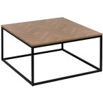 Table basse en bois et mtal chevrons